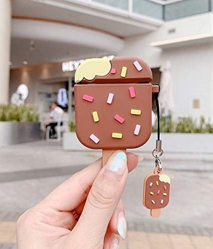 Brown Chocobar Ice Cream Cartoon AirPods Pro 2 Case