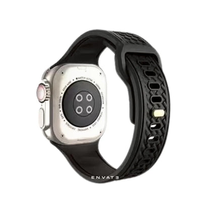 Black Gear Embossed Sports Strap For Apple Watch