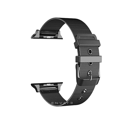 Black Milanese Buckle Strap For Apple Watch