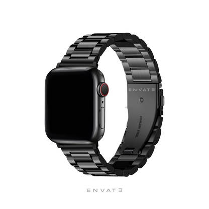 Black Classic Metal Strap For Apple Watch