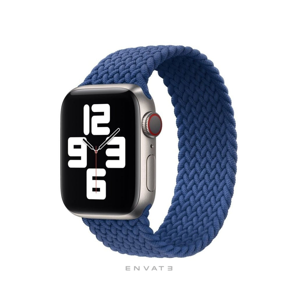 Blue Braided Solo Loop Strap For Apple Watch