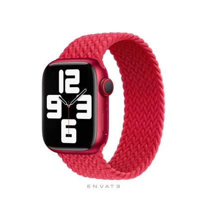 Red Braided Solo Loop Strap For Apple Watch