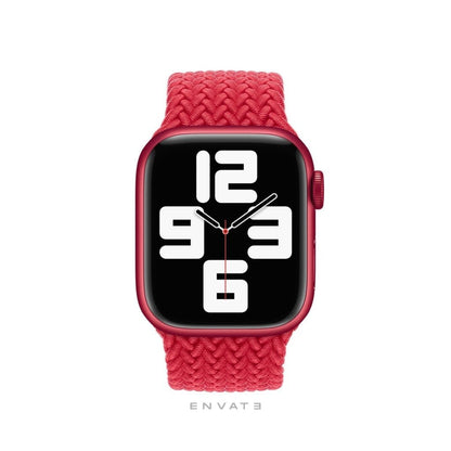 Red Braided Solo Loop Strap For Apple Watch