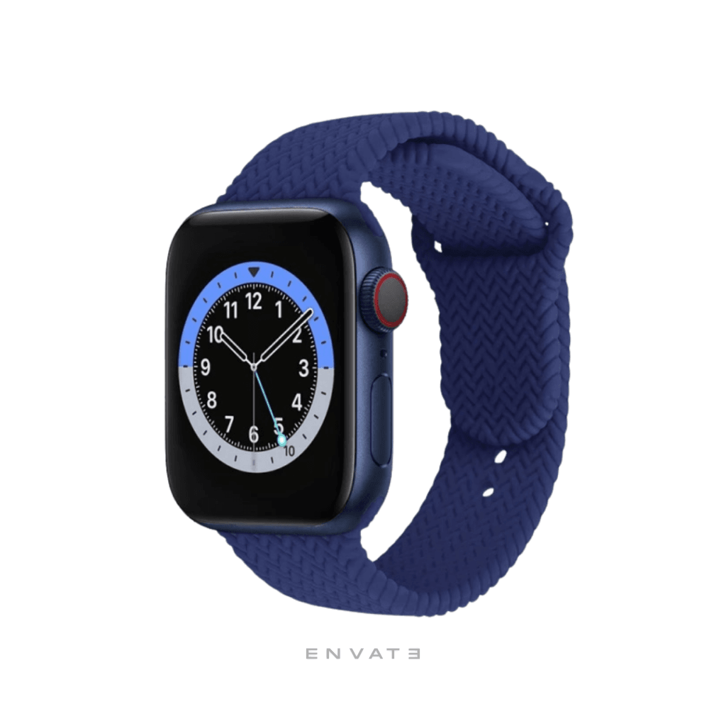 Black Braided Style Sports Strap For Apple Watch