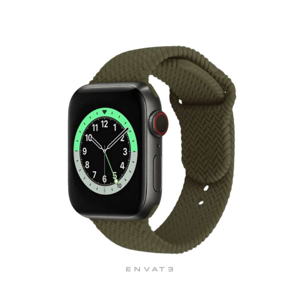 Black Braided Style Sports Strap For Apple Watch