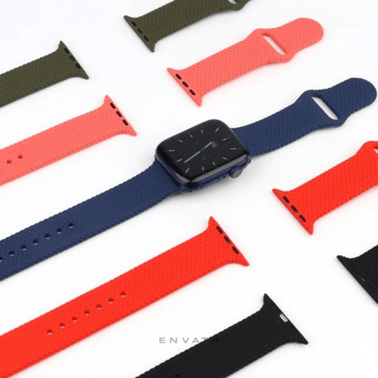 Black Braided Style Sports Strap For Apple Watch