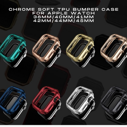 Gold Chrome Soft Bumper Case For Apple Watch