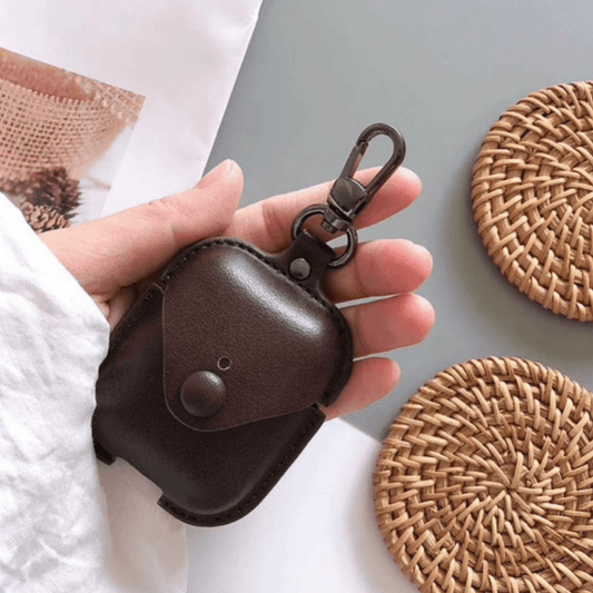 Brown Hanging Leather For AirPods 1&2 Case