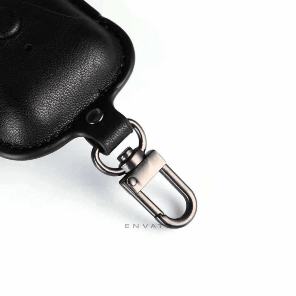 Black Leather AirPods 3 Hanging Case