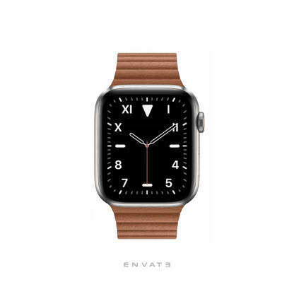 Brown Leather Loop Strap For Apple Watch