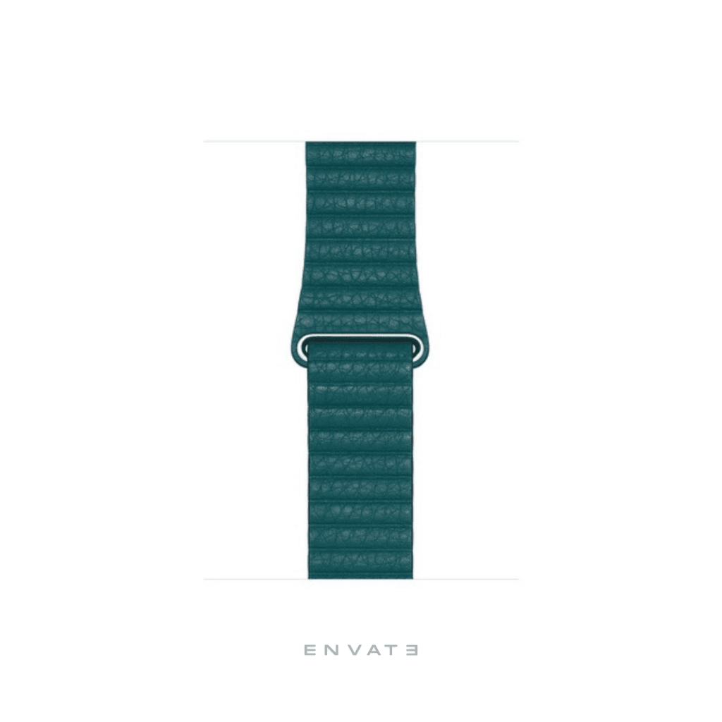 Green Leather Loop Strap For Apple Watch