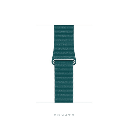 Green Leather Loop Strap For Apple Watch