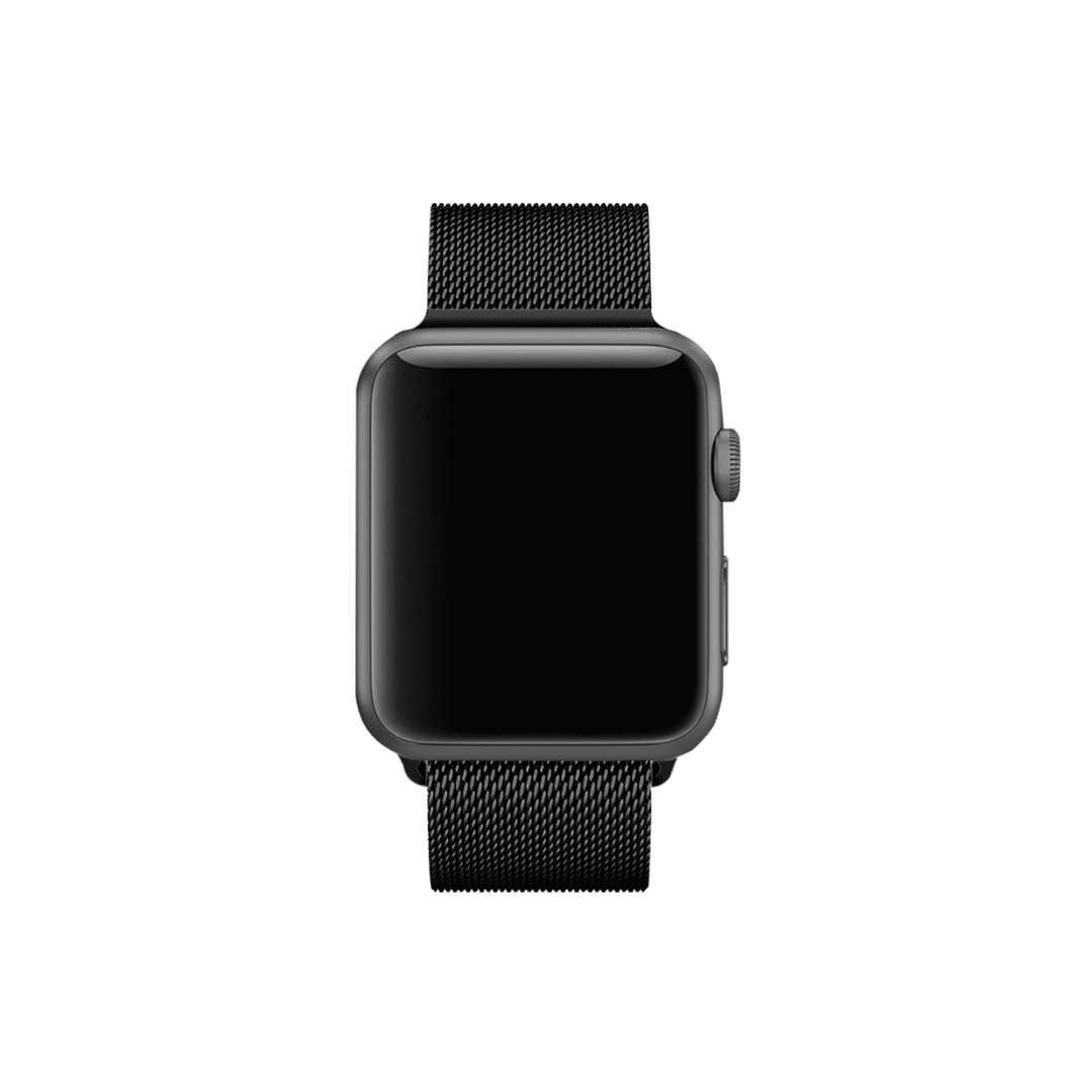 Black Milanese Loop Strap For Apple Watch