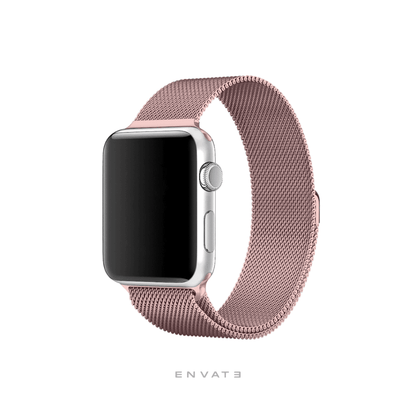 Pink Milanese Loop Strap For Apple Watch