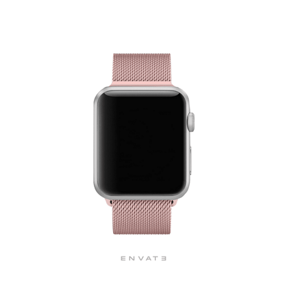 Pink Milanese Loop Strap For Apple Watch