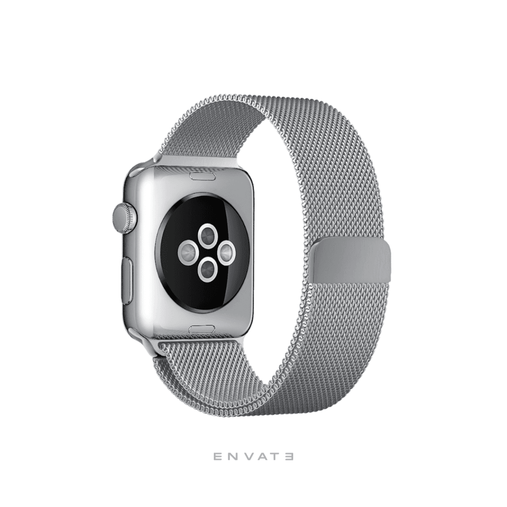 Silver Milanese Loop Strap For Apple Watch