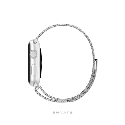 Silver Milanese Loop Strap For Apple Watch