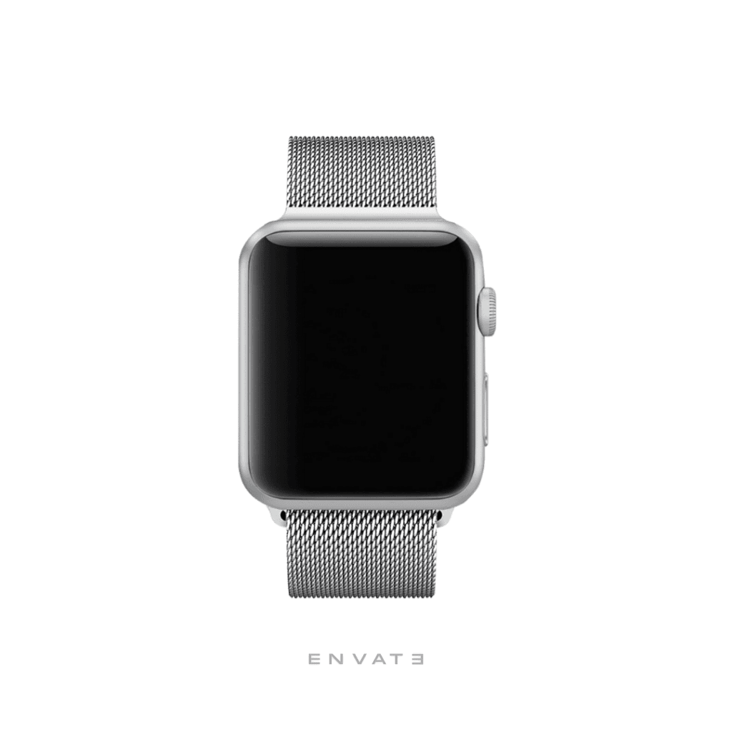 Silver Milanese Loop Strap For Apple Watch