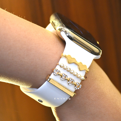 Stone Heart Jewel Charms Set For Apple Watch Sports Band