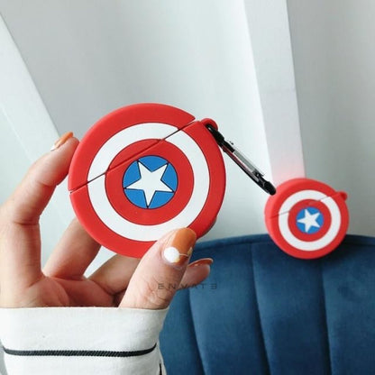 Captain America Shield Shaped AirPods Pro Case