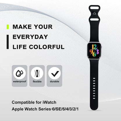 Black Double Lock Sports Strap For Apple Watch