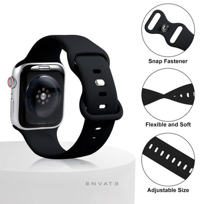 Black Double Lock Sports Strap For Apple Watch