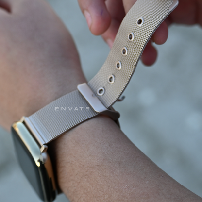 Black Milanese Buckle Strap For Apple Watch