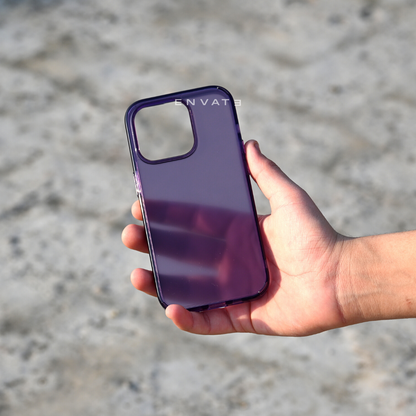 Purple Pellucid Soft Case For Iphone