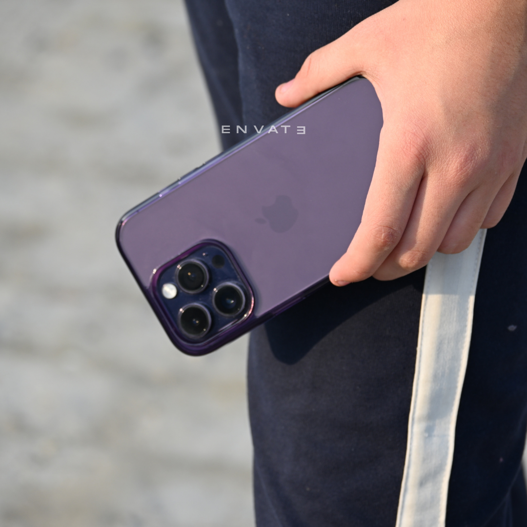 Purple Pellucid Soft Case For Iphone