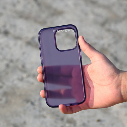 Purple Pellucid Soft Case For Iphone