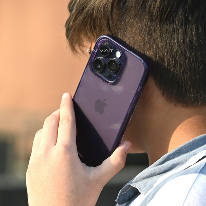 Purple Pellucid Soft Case For Iphone