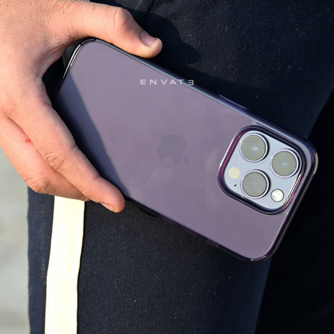 Purple Pellucid Soft Case For Iphone