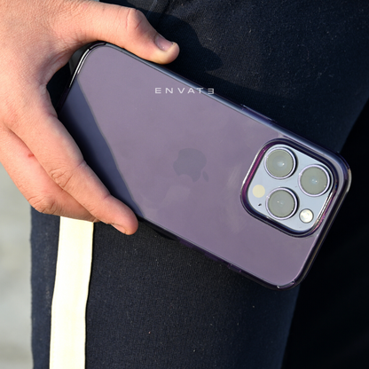 Purple Pellucid Soft Case For Iphone