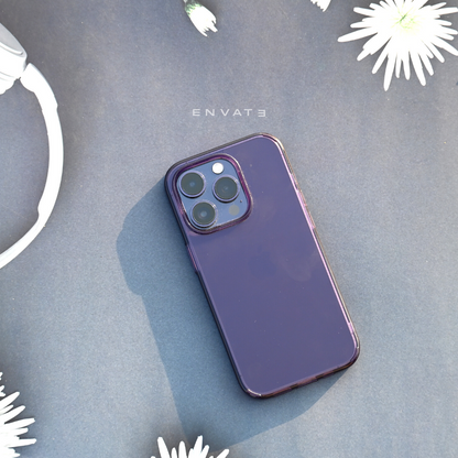 Purple Pellucid Soft Case For Iphone