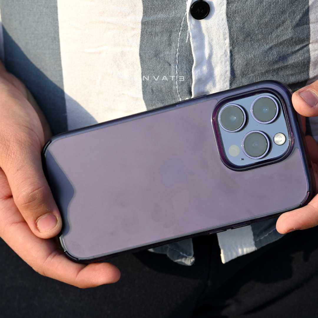 Purple Pellucid Soft Case For Iphone