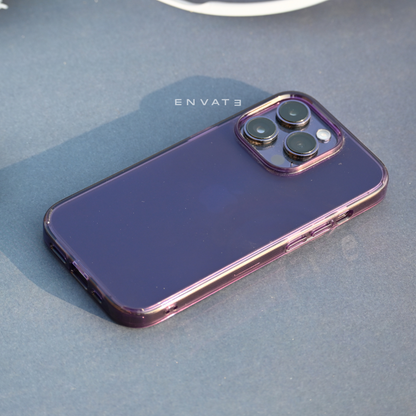 Purple Pellucid Soft Case For Iphone