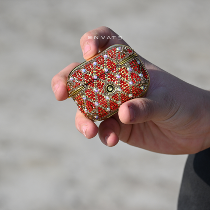 Red Rhinestone Luxury AirPods Pro Case