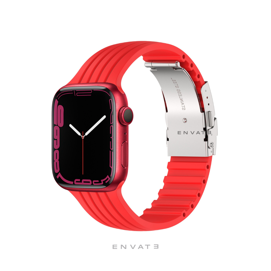 Red Sports Formal Watch Straps For Apple Watch