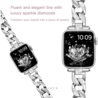 Silver Luxury Stone Bracelet Strap For Apple Watch