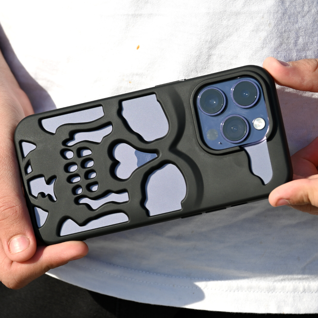 Space Black Skull Through Case For Iphone