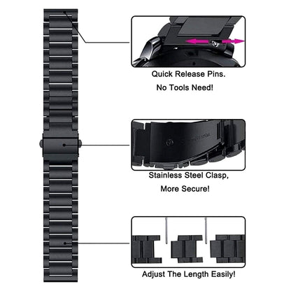 Black Classic Metal Strap For Android Watch