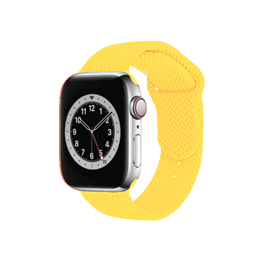 Yellow Braided Style Sports Strap For Apple Watch