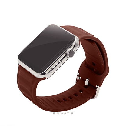 Red Sports Buckle Link Strap For Apple Watch