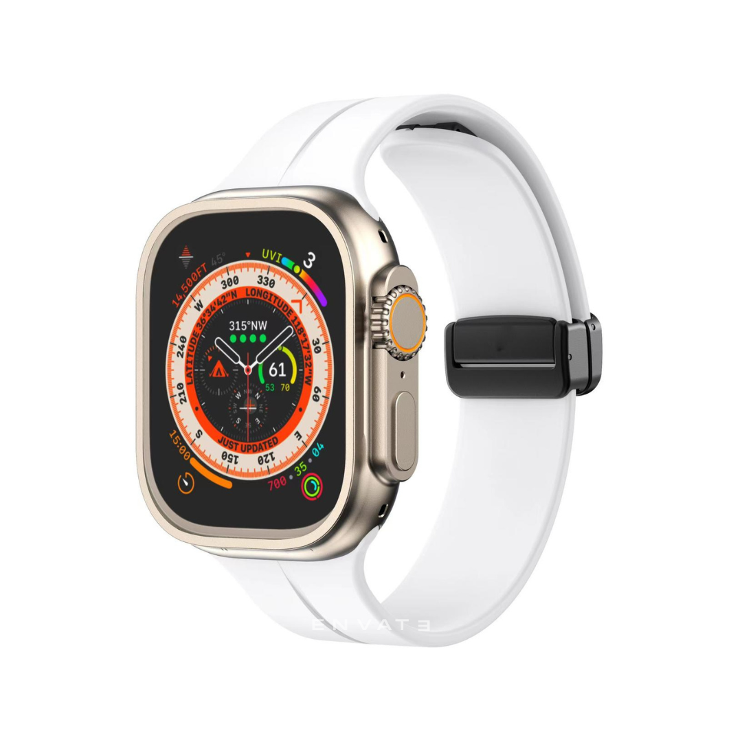 White Savvy Sports Magnet Band For Apple Watch