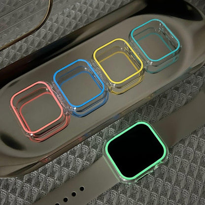 Sky Blue Neon Bumper Glass For Apple Watch