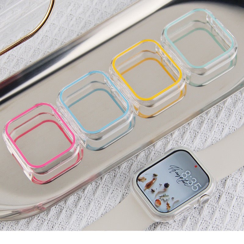 Sky Blue Neon Bumper Glass For Apple Watch