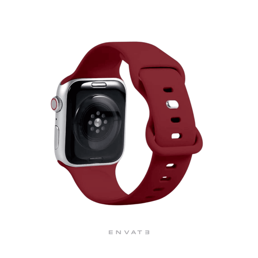 Wine Double Lock Sports Strap For Apple Watch